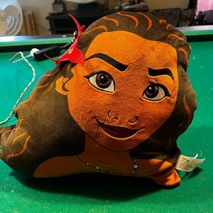 Disney Princess Character Head Soft Pillow 12.5-Inch Plush Moana